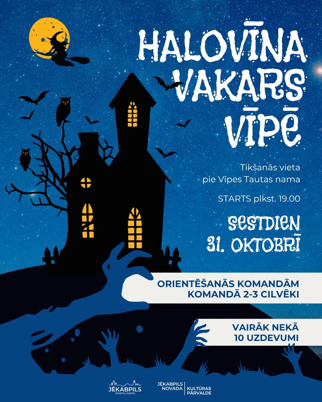 Halovīna vakara orientēšanās Vīpē
