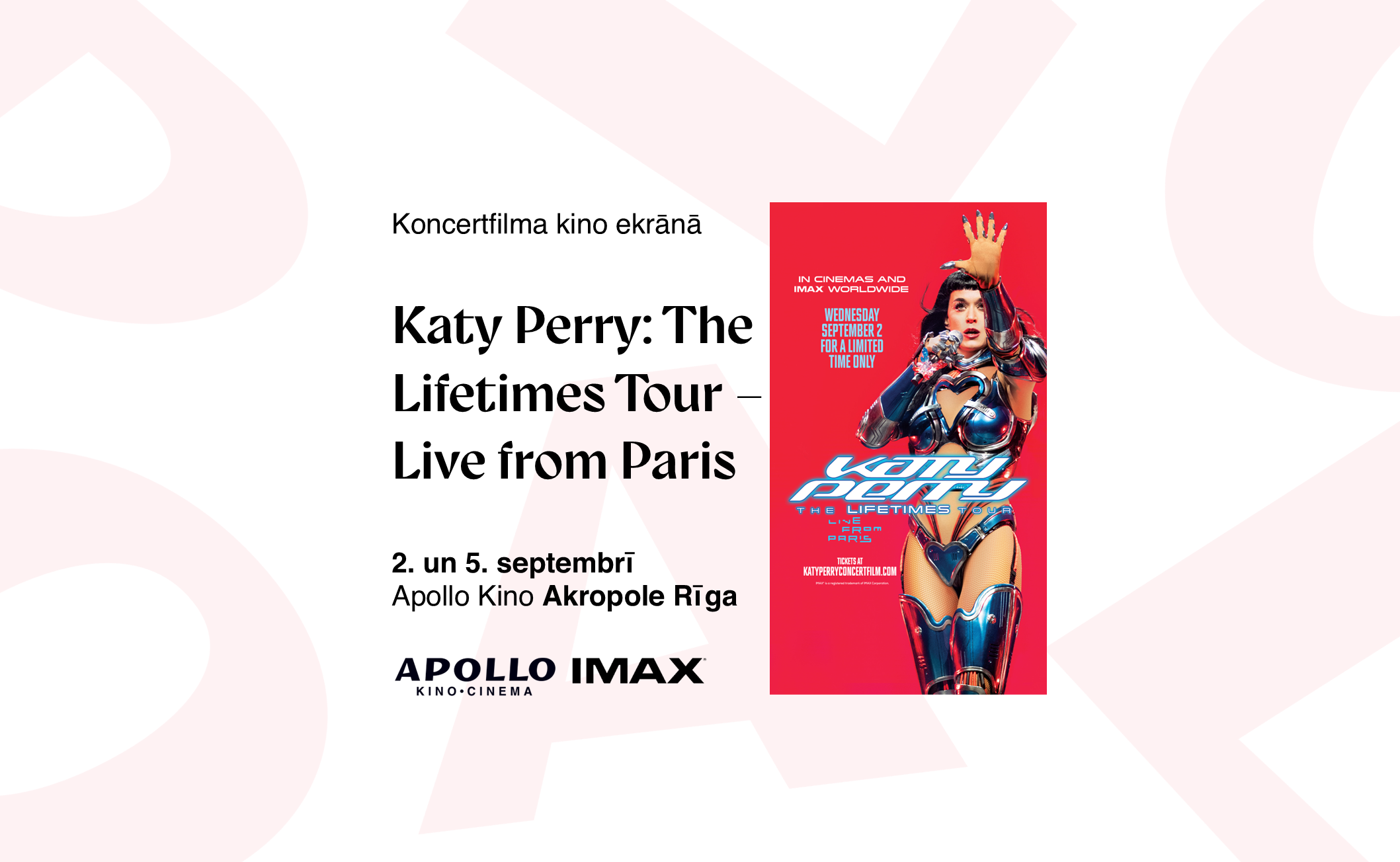 Katy Perry: The Lifetimes Tour - Live From Paris: IMAX zālē